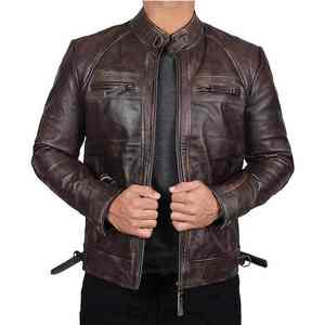 Genuine Customized Men Leather <b>Jacket</b> Bomber Leather <b>Jacket</b> Motorbike Leather <b>Jacket</b> With Zipper <b>jacket</b> for men - Product Image 3
