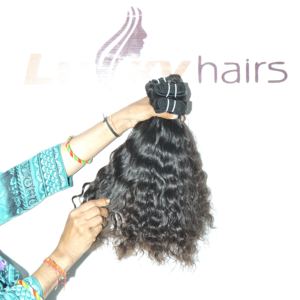 ผมต่อสีดำสำหรับผู้หญิงธรรมชาติสีดำสำหรับยืดผมคนผมหยิกดิบแบบไม่ผ่านกระบวนการใช้ทำผมชาวอินเดียแบบไม่ผ่านกระบวนการ - Product Image 2