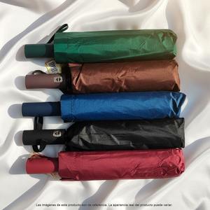 Paraguas Clásico Plegable Semiautomático de 10 Varillas, Doble Capa, Detalle Dorado, Compacto, Resistente al Viento, Lluvia y Rayos UV, Premium - Product Image 5