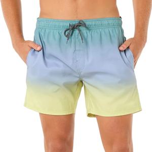 Pantalones cortos de playa para hombre, servicio OEM profesional, pantalones cortos de secado rápido para adultos, cambio gradual, pantalones cortos para hombre - Product Image 1