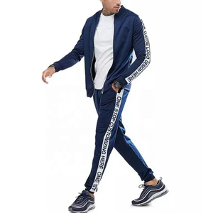 Nueva llegada gimnasio al aire libre hombres pulóver en blanco Jogger Sport Wear Fitness chándales y chándales - Product Image 3