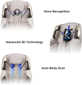 Chaise de massage pour le corps entier, chaise de massage à gravité zéro avec chauffage, chaise inclinable de massage Shiatsu avec commande vocale intelligente - Product Image 3