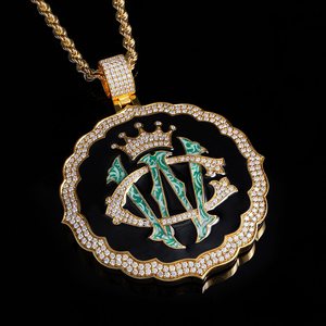 Pendentif Hip Hop en argent sterling 925 de haute qualité personnalisé, serti de moissanite glacée, entièrement en moissanite VVS, certifié GIA - Product Image 2