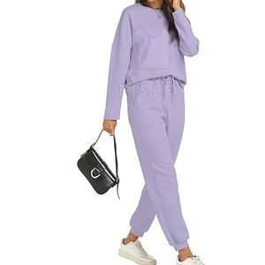 Conjunto de chándal de dos piezas con estampado de logotipo personalizado para mujer para correr en invierno a un precio - Product Image 5