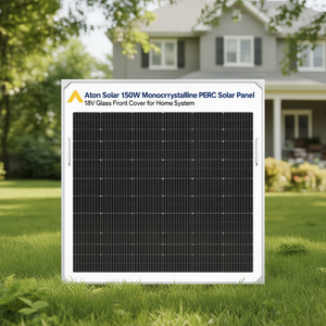 Panel Solar Monocristalino PERC Aton Solar de 150W, 18V, con Cubierta Frontal de Vidrio para Sistemas Domésticos - Product Image 3