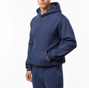 Sweat à capuche Streetwear lourd pour hommes pull en coton vierge de coupe surdimensionnée conception de logo personnalisé vêtements en gros en vrac - Product Image 5