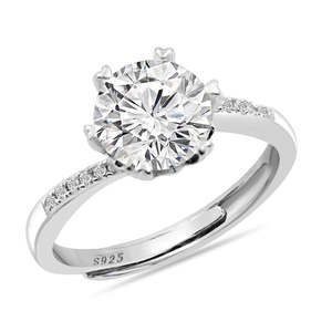 Bague solitaire minimaliste Zarkan en argent 925 avec diamant américain taille princesse, plaqué rhodium et pierre d'agate incrustée, idéale pour un cadeau de fiançailles - Product Image 2