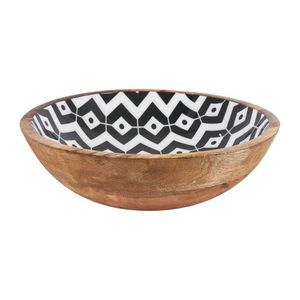 Bol en bois de manguier avec autocollant qui apporte une ambiance raffinée et rustique à vos ustensiles de cuisine, parfait pour un service élégant ou un affichage décoratif - Product Image 5