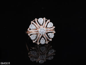 Bague de fiançailles en diamant rond de créateur cultivé en laboratoire pour femme unisexe Or rose pour certifié tendance D'VINS JEWELS LR047 Fêtes - Product Image 3