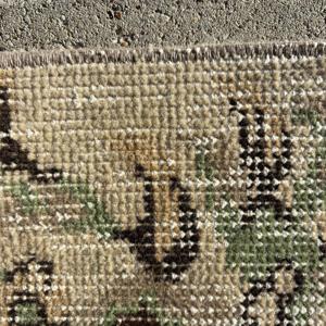 Turkish Area Rug 3.7x7.5 ft (112x229 cm), Vintage <b>Brown</b> Polka dot Rug - Product Image 4