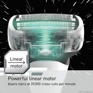 Rasoir électrique sans fil pour homme, système de coupe à 3 lames, utilisation humide et sèche, tondeuse escamotable, étanche IPX7 et lavable - Product Image 3