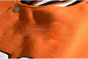 ร้อนขายที่กำหนดเองเย็บปักถักร้อยแพทช์ผู้ชายผู้หญิงเย็นเบอร์เกอร์ออกแบบ100% ผ้าขนสัตว์ตัวแทนแจ็คเก็ต - Product Image 4