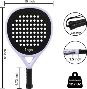 Meilleure vente fabricant usine entraînement professionnel noir carbone Padel Paddle raquette de tennis - Product Image 2