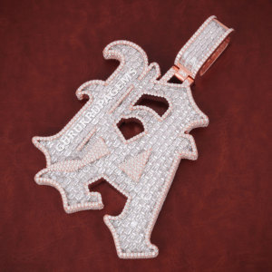 Colgante de diamante cultivado en laboratorio VVS de lujo, joyería de Hip Hop Iced Out, letra inicial, colgante personalizado de plata 925 - Product Image 4