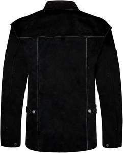 Veste de soudage en cuir, manteau de sécurité robuste, résistant à la chaleur et aux flammes - Product Image 5
