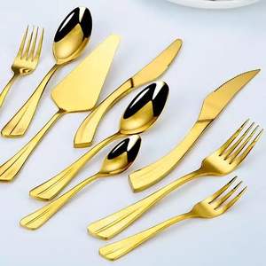 Service de couverts en métal lisse en acier inoxydable poli miroir offrant un confort durable et brillant et un attrait intemporel pour les tables de dîner - Product Image 4