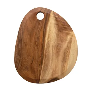 Wholesale Wooden Kitchen Utensils from Indian Supplier, Eco-Friendly Round Cheese Board with Handle for Serving & Chopping - Product Image 3