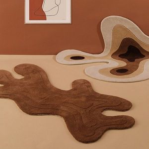 Tapis en laine touffeté à la main de qualité supérieure Design moderne à poils coupés pour la décoration intérieure du salon - Product Image 1