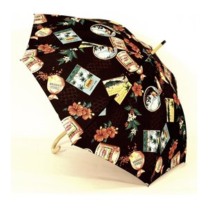Parapluie semi-automatique classique de 100 cm pour femmes, 8 baleines, protection contre la pluie en fibre, avec poignée en plastique - Product Image 1