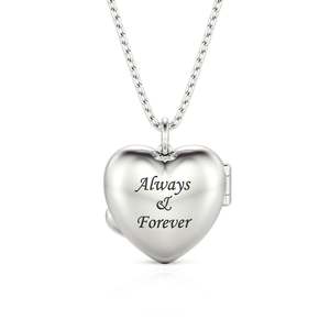 Jeulia Warm Hug Custom Engraved Heart Photo <b>Locket</b> Necklace in Gold Plated Stainless Steel - Product Image 3