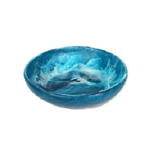 Bol à salade en résine époxy polie de style vintage Vaisselle personnalisée Vaisselle de table Articles de cuisine Décoration de mariage Durable - Product Image 1