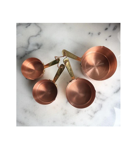 Venta caliente diseño único cobre Chapado en relieve cuchara de medición mango de latón utensilios de cocina y Gadgets - Product Image 1