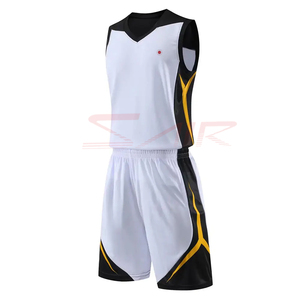Maillots de basket-ball personnalisés de haute qualité pour adultes, taille plus, sans manches, respirants, ensemble court, réversible, imprimé tendance, uniforme d'équipe - Product Image 4