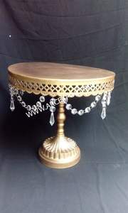 Présentoir à gâteaux en métal doré de qualité de luxe Présentoir à gâteaux pour mariage et événements Décoration de table Présentoir à gâteaux pour Offre Spéciale - Product Image 4