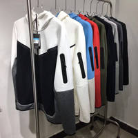 Survêtement de football personnalisé, nouvelle arrivée, survêtement pour hommes, logo, molleton technique, fermeture éclair, jogging uni, survêtement pour hommes, sweat-shirts pour hommes