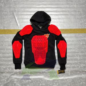 Fashion and Safety 3 Layer Motorcycle Hoodie Fully Kevlar Lined Orange Level <b>2</b> Ce Approved Armored Pullover Motorcycle Hoodie - Product Image 6