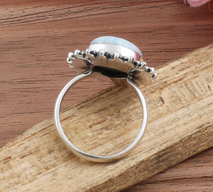 Anillo de Boda con Engaste de Ágata al por Mayor, Plata de Ley, Joyería Unisex Simple y Elegante - Product Image 4