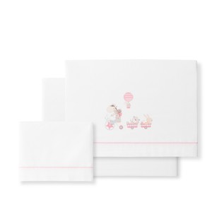 Juego de 3 Sábanas para Cuna con Diseño de Jirafa, 70x140, 100% Algodón, Técnica de Tejido, Patrón de Dibujos Animados - Product Image 1