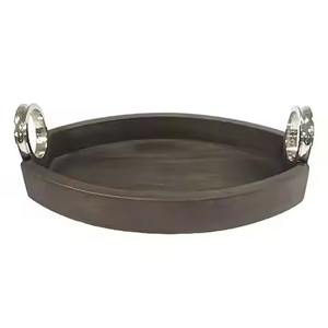 Wooden Chocolate Serving Tray for Party <b>Occasions</b> Coffee <b>Table</b> Tray With Ring Handles - Product Image 6