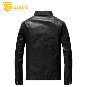 Venta al por mayor de chaqueta de cuero de invierno por encargo de los hombres de alta calidad con cierre de cremallera y patrón de camuflaje estilo formal - Product Image 4