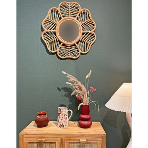 Miroirs en forme de fleur écologiques en gros, décoration murale, décoration murale de salon, miroir fabriqué au Vietnam - Product Image 5