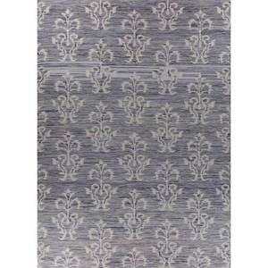 Alfombras de Lana con Diseño Floral Abstracto Indusbar, Gris y Negro, Tejido Plano, Rectangulares, de Yute, para el Hogar, Modelo Dwrm-60 - Product Image 1