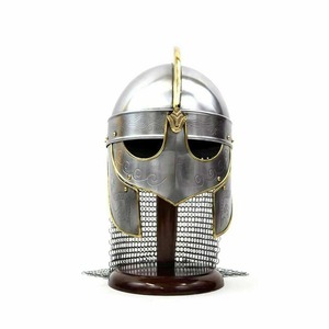 Casco vikingo medieval con cota de malla, armadura de acero suave, disfraz ajustable hecho a mano, decoración del hogar, regalo de Halloween por cuchillos de borde - Product Image 2