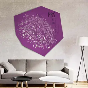New Top Quality Italian Art Designed Wall Maps Made In Urban Leather Paris For Apartment Hotel