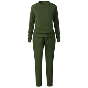 Crew <b>Neck</b> Winter Design Your Own Logo Sublimation Two Piece Set Sweatsuit Tracksuit for <b>Women's</b> - Product Image 6