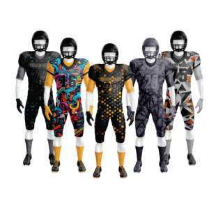 Equipo de fútbol americano juvenil personalizado establece todos los colores sublimación impresa uniformes al por mayor Jersey - Product Image 1