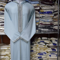 Djellaba marocaine personnalisable, Thobe d'hiver en lin, soie et polyester, respirante, longueur cheville, broderie, ODM, prête à porter