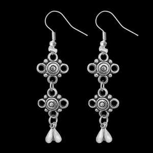 Boucles d'oreilles pendantes oxydées Jeweljunk 1311233 or plaqué platine à la mode or rose avec perle de diamant pour cadeau de fête de mariage - Product Image 1