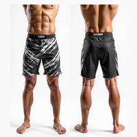 Shorts de combat MMA personnalisés imprimés par sublimation, sans Gi, BJJ, grappling, taille élastique, pour hommes, vente en gros, écologiques, respirants, séchage rapide