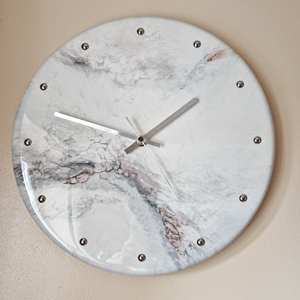 The CRAFT EXIM Luxury Natural Marble Quartz <b>Art</b> <b>Deco</b> <b>Desk</b> Clock Decorative Home Office <b>Desk</b> Timepiece Premium Handcrafted - Product Image 1