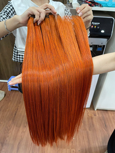 2025ต่อผมตรงหนังแท้สำหรับต่อผมทรงตรงสีส้มเนียนนุ่มไม่พันกัน - Product Image 3