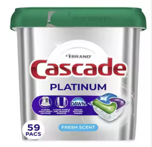 Vendedor reputado de Cascade Platinums - Detergente para lavavajillas Fresh, paquete de 59 unidades disponible al por mayor - Product Image 1