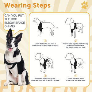 Custom retrattile in Nylon anteriore tutore per cane Pet gomito displasia della spalla dislocazione igroma protezione esterno ferita - Product Image 6
