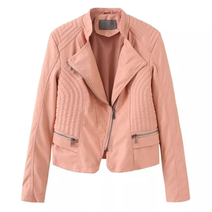 Chaqueta de cuero informal de estilo americano para mujer, nueva venta caliente de lujo para primavera y otoño - Product Image 2