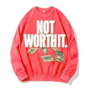 Meilleur sweat-shirt à imprimé bouffant pour hommes pull en molleton de coton de qualité supérieure avec logo en relief parfait pour la mode de rue - Product Image 6