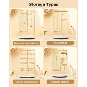 Soporte organizador de joyería escalonado único con múltiples estantes para varios accesorios disponibles a granel - Product Image 5